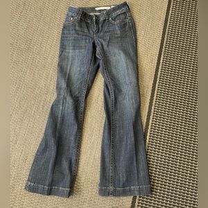 Tin Haul trousers; dark wash